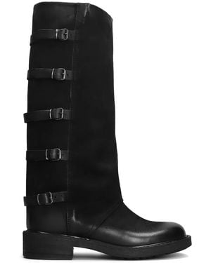 METISSE 45Mm Leather Boots - Black