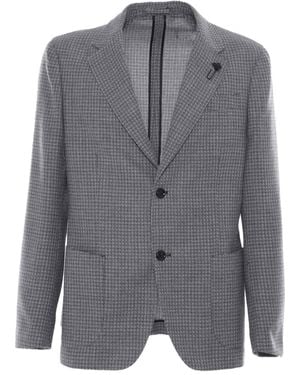 Lardini Blazer Met Enkele Rij Knopen - Grijs