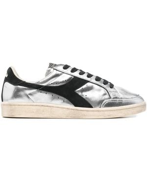 Diadora Metallic-Panelled Trainers - Black