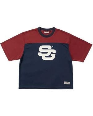 SUMMIT GAMES Logo-Print Mesh T-Shirt - Blue