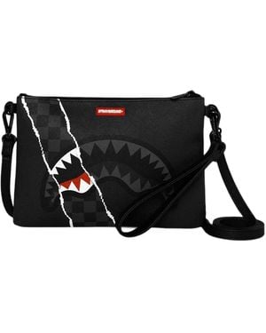 Sprayground Shark Slash Clutch Bags - Black