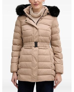 Geox Catria Hooded Puffer Jacket - Natural