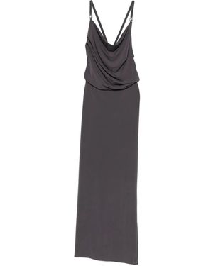 Coperni Draped Gown Dress - Brown