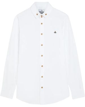 Vivienne Westwood Krall Orb-Embroidered Shirt - White