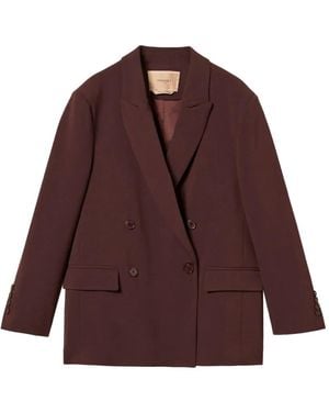 Twinset Double-Breasted Blazer - Purple