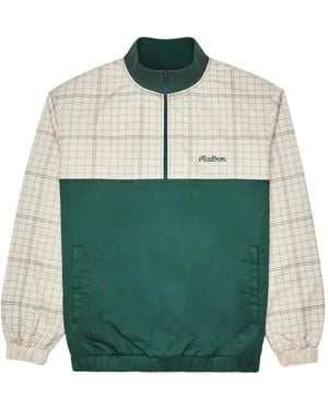 Malbon Golf Spruce Quilted Zip Jumper - Green