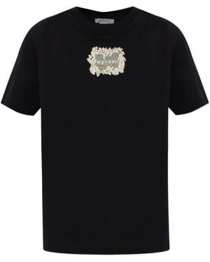 McQueen Lace-Appliqué T-Shirt - Black
