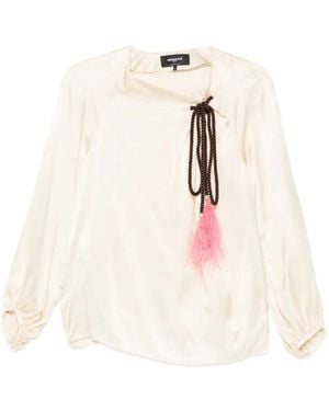 Rochas Corddetail Blouse - Natural
