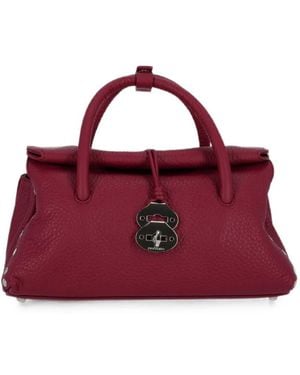 Zanellato Small Dotta Studded Tote Bag - Purple