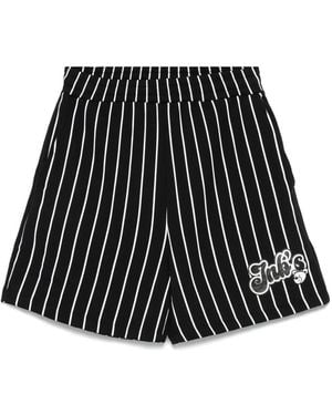 INBETWEENERS Pantalones Cortos De Chándal A Rayas - Negro