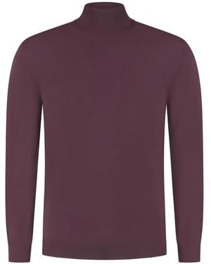 Zanone High-Neck Sweater - Purple