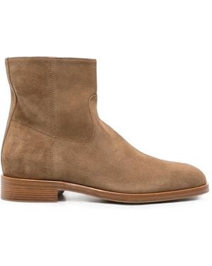 Henderson Suede Side-Zip Boots - Brown