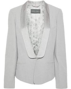 Alberta Ferretti ショールカラー シングルジャケット - グレー