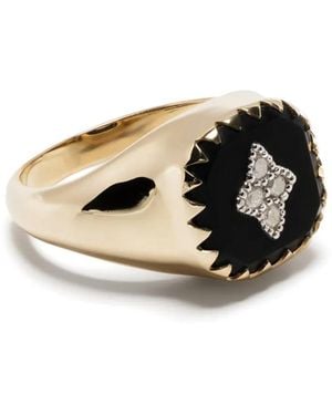 Pascale Monvoisin 9Kt Pierrot Diamond Signet Ring - Natural