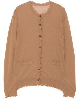 JNBY Scalloped-Hem Cardigan - Natural