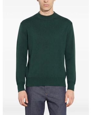Paolo Pecora Ribbed-Knit Crew-Neck Jumper - Green