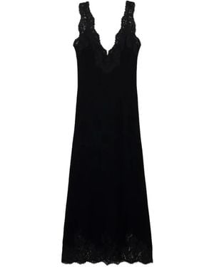Jonathan Simkhai Lace-Trim Cashmere Midi Dress - Black