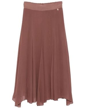PHILIA LOFT Elasticated-Waistband Asymmetric Skirt - Purple