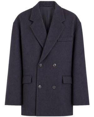 Societe Anonyme Blazer Big Mama Con Solapas De Muescay Doble Botonadura - Azul