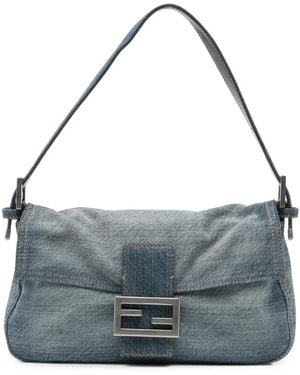 Fendi Baguette 26424 Schultertasche - Blau