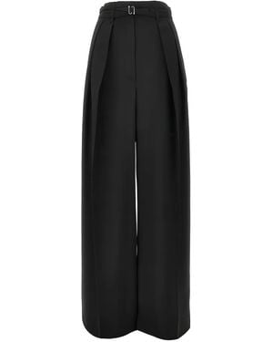 Sportmax Buckle-Detail Trousers - Black