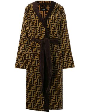 Fendi Ff Hooded Bathrobe - Multicolour