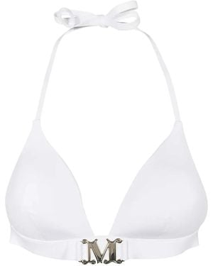 Max Mara Logo-plaque Triangle Bikini Top - ホワイト
