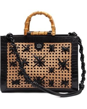 Isla Diana Bamboo-handle Tote Bag - Black