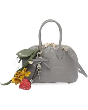 Self-Portrait Sac À Main En Cuir Embossé - Metallic