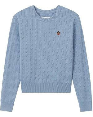 Chocoolate Cable-Knit Sweater - Blue