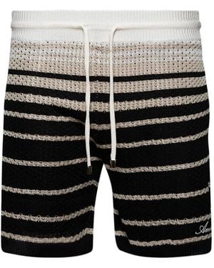 Amiri Striped Knit Shorts - Gray