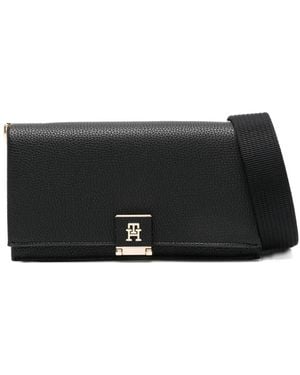 Tommy Hilfiger Logo Clasp Crossover Bag - Black