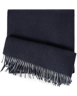 Brunello Cucinelli Wool And Cashmere Knit Scarf - Blue