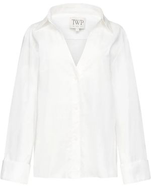 Twp Polo Con Cuello Italiano - Blanco