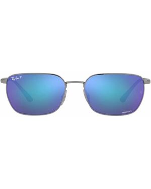 Ray-Ban Rb3684ch スクエアフレーム サングラス - ブルー