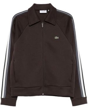 Lacoste Stripe Zip Shirt - Brown