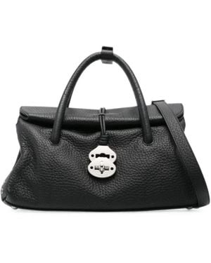Zanellato Small Dotta Grained-Leather Tote Bag - Black