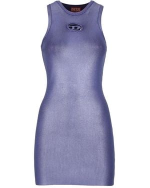 DIESEL Abito Corto M-Caddix-M Con Dettaglio Cut-Out - Viola