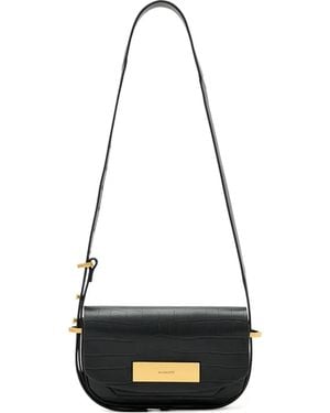 AllSaints Bandolera Con Efecto De Piel De Cocodrilo - Blanco