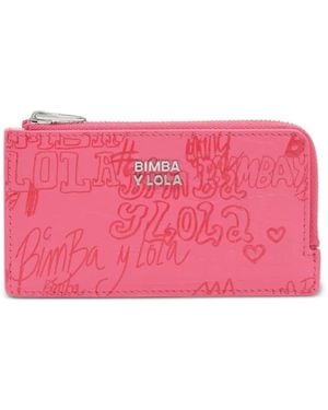 Bimba Y Lola Logo Zip Wallet - Pink