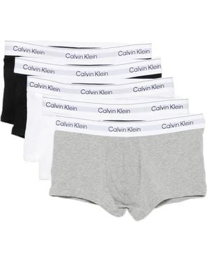 Calvin Klein Logo-Band Boxers (Set Of Five) - White