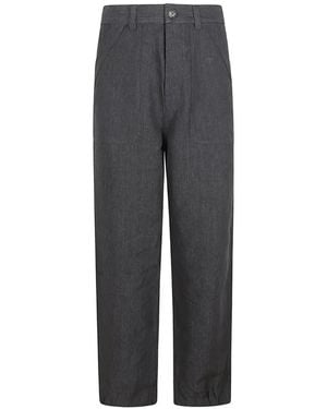 Brunello Cucinelli Slub-texture Patch-pocket Trousers - Grey