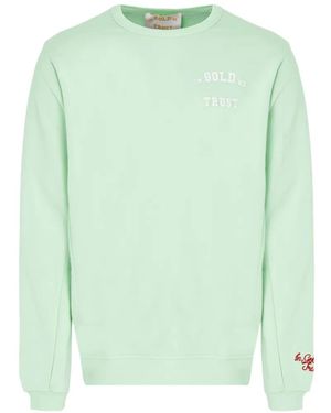 In Gold We Trust The Slim Logo-Print Sweatshirt - Green