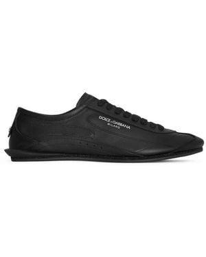 Dolce & Gabbana Open Sneakers Aus Kalbsleder - Schwarz