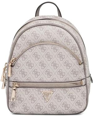 Guess Monogram Top-Handle Backpack - Gris