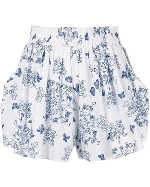Macgraw Story Porcelain Print Shorts - White
