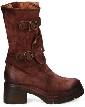 A.s.98 Buckled Leather Boots - Brown