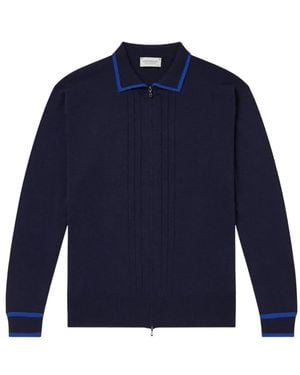 John Smedley Cardigan Mit Reißverschluss - Blau