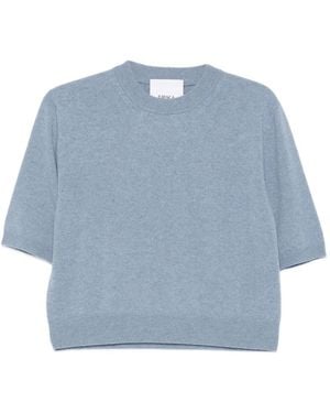 Erika Cavallini Semi Couture ショートスリーブセーター - ブルー