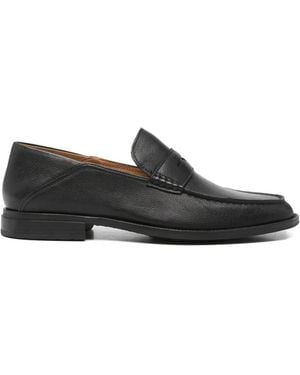 SERGIO MORETTI FIRENZE Leather Loafers - Black